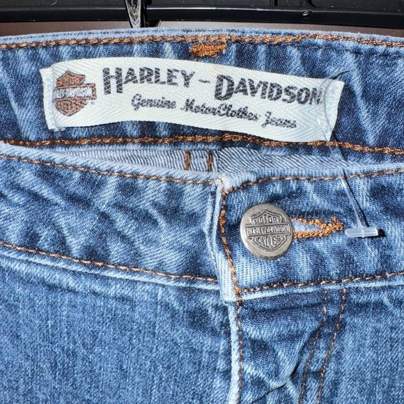 Harley-Davidson Ladies Classic Blue Denim Bootcut Jeans Size 10 - Picture 4 of 9